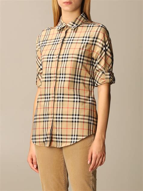 camicia burberry a quadretti|Camicia in cotone con vestibilità slim (Noce moscata) .